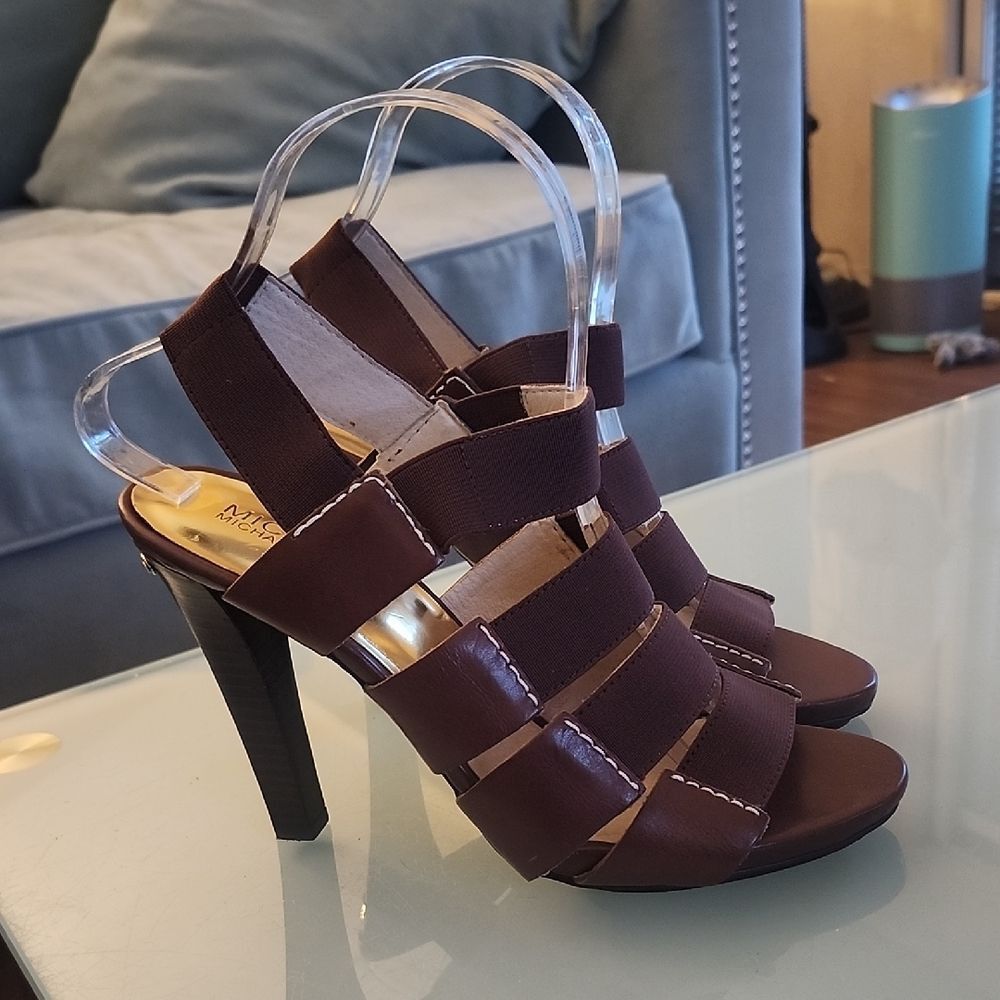 Michael Kors Reed Platform Heeled Strappy Corpcore‎  Minimalist Sandals Size 7.5